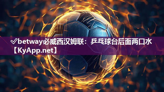 乒乓球臺后面兩口水